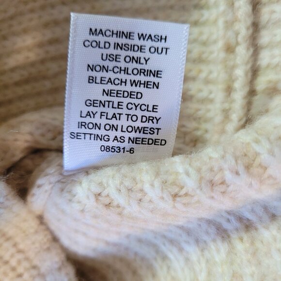 NWT Cozy Women’s Worthington Sz Lg Bell Sleeve Turtleneck Sweater Cream - Picture 9 of 13